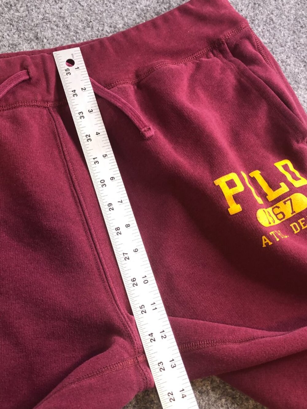 Polo Ralph Lauren Fleece Sweat Shorts Mens XXL Red Cotton Lounge Casual Pockets - Picture 7 of 10